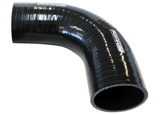 Aeroflow AF9203-400 Silicone Hose 90Deg; Black I.D 4.00" 102mm x 120mm Leg