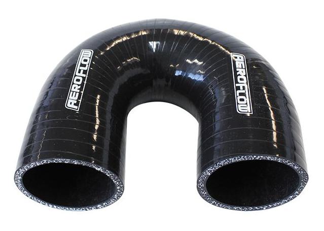 Aeroflow AF9206-150 Silicone Hose 180 Deg; Black I.D 1.50" 38mm x 100mm Leg
