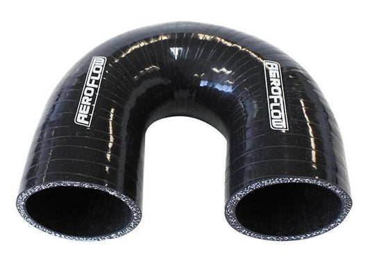 Aeroflow AF9206-150 Silicone Hose 180 Deg; Black I.D 1.50" 38mm x 100mm Leg