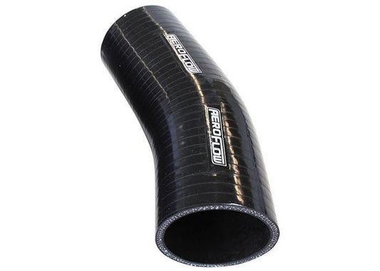 Aeroflow AF9207-250 Silicone Hose 23 Deg; Black I.D 2.50" 63mm x 125mm Leg