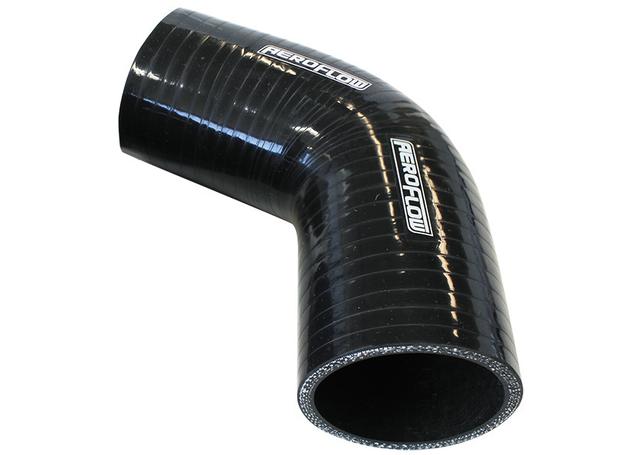 Aeroflow AF9208-250 Silicone Hose 67 Deg; Black I.D 2.50" 63mm x 125mm Leg
