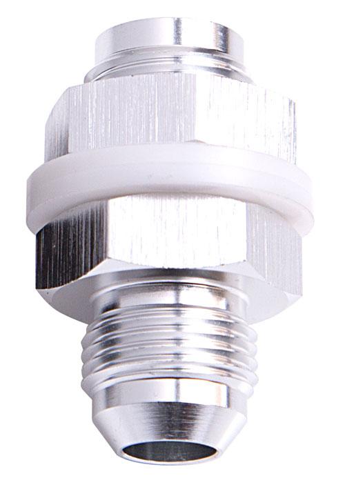 Aeroflow AF921-08S Fuel Cell Fitting -8AN Silver Fuel Cell Bulkhead Fitting