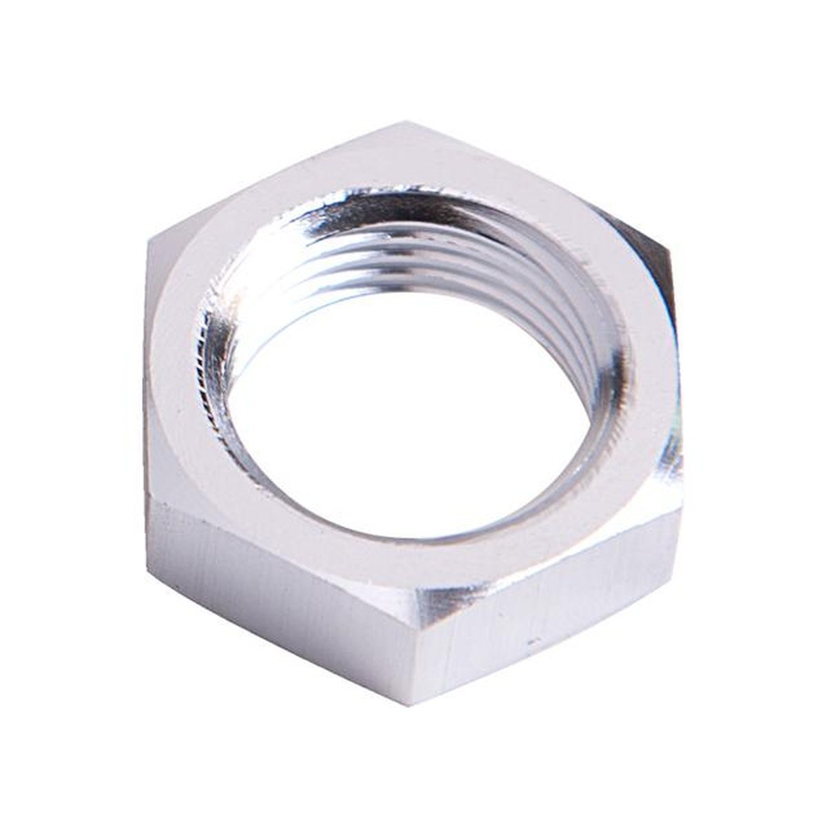 Aeroflow AF924-04S Bulkhead Nut -4AN Silver Single Nut