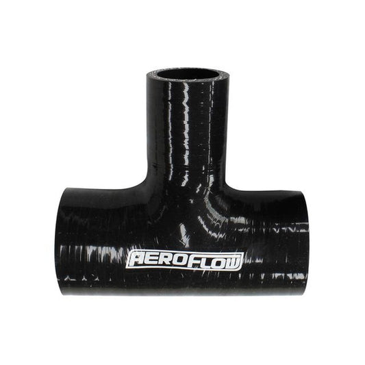Aeroflow Silicone T Piece 2" 51mm I.D x 1" 25mm Side Leg Black Tee Piece