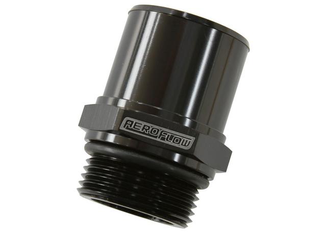 Aeroflow AF926-22-16BLK -16ORB To 1-3/8" / 35mm Barb Black 55mm Oal