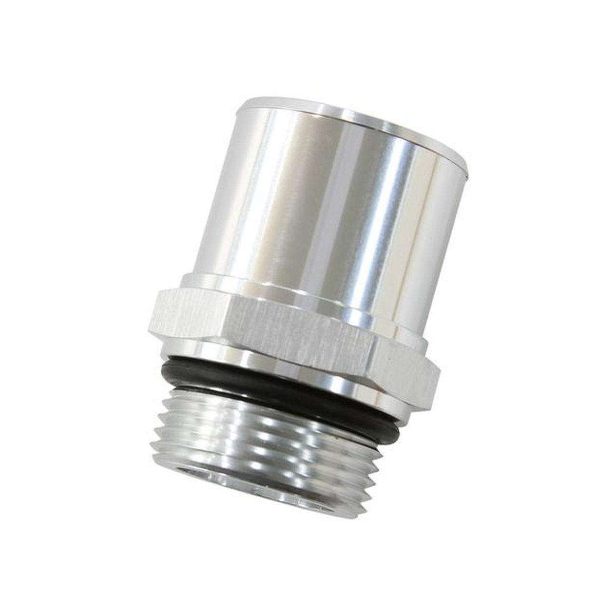 Aeroflow AF926-22-16S -16ORB To 1-3/8" / 35mm Barb Silver 55mm Oal