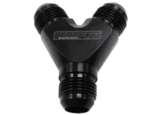 Aeroflow AF930-12-10BLK Y Block -12AN Out -10AN In Black 1x -12AN 2x -10an