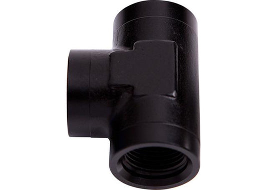 Aeroflow AF938-10BLK Female Tee -10 ORB Black 3X -10 ORB Ports AF938-10BLK