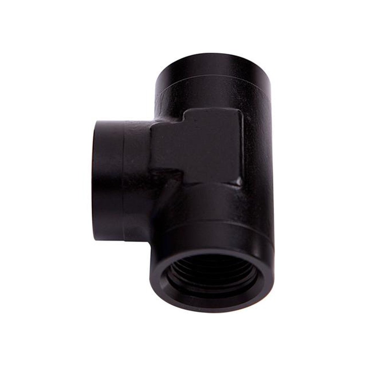 Aeroflow AF938-12BLK Female Tee -12 ORB Black 3X -12 ORB Ports AF938-12BLK