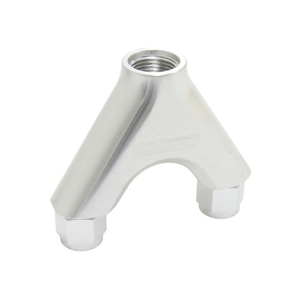 Aeroflow AF939-08-10S Billet Y-Piece 2X -8AN Female To 1X -10ORB Silver