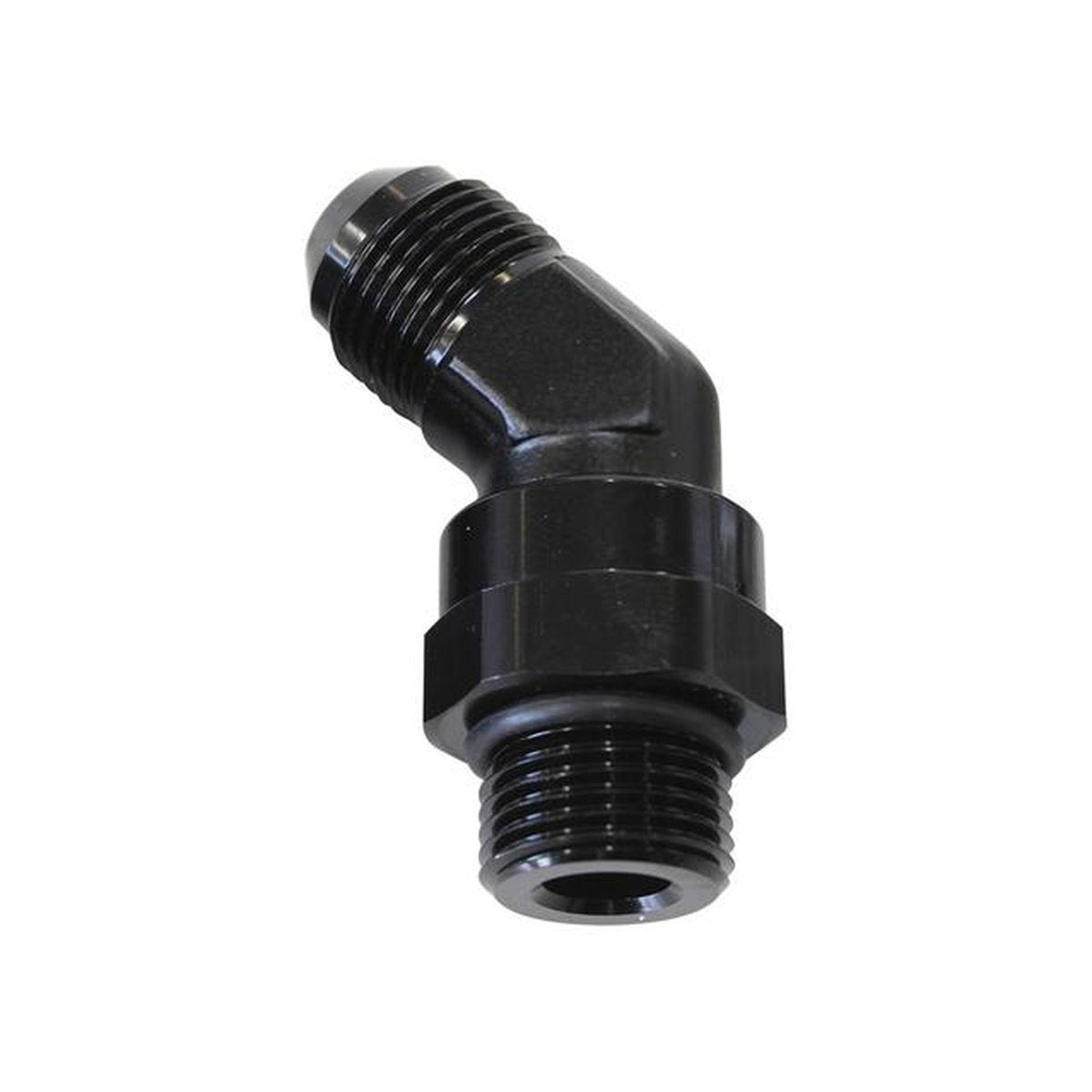 Aeroflow AF945-10BLK Male -10ORB 45 To -10AN Male Black Full Swivel