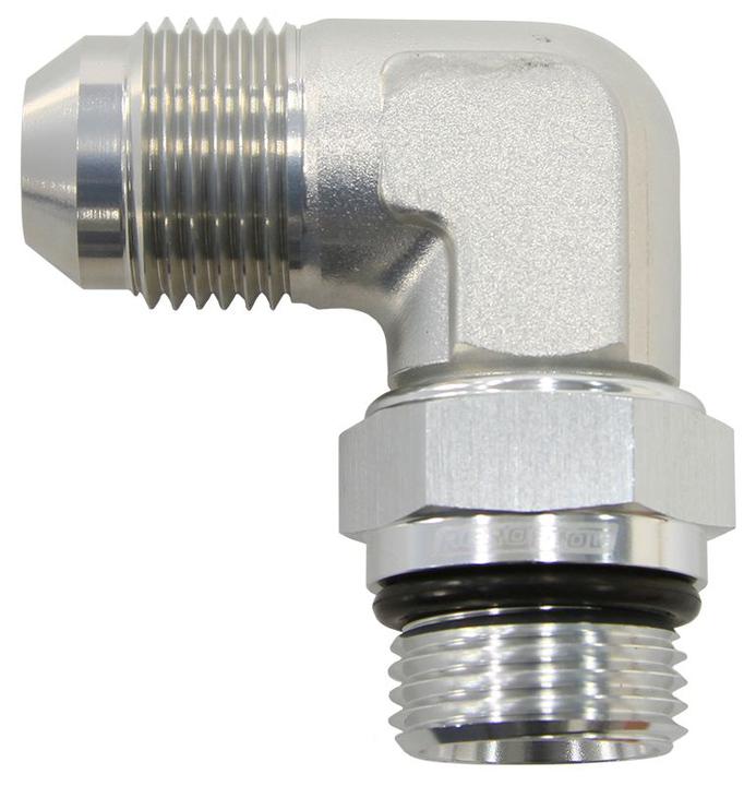 Aeroflow AF949-06-08S Male -8ORB 90 To -6AN Male Silver Full Swivel