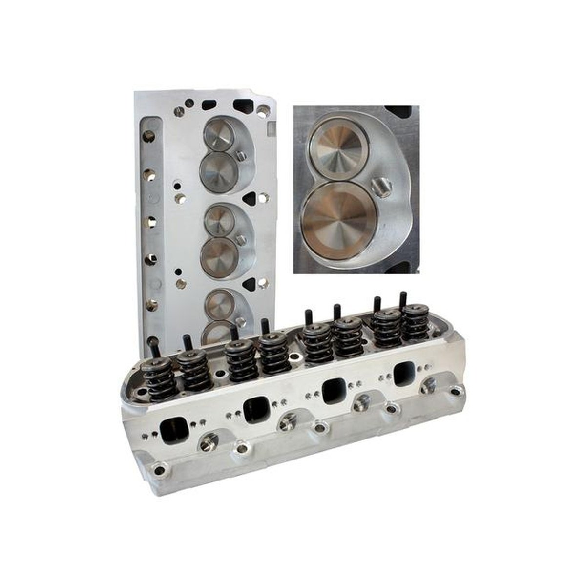 Aeroflow 205cc Aluminium Heads Complete 58cc, 2.08"/1.60" Valves Fits SB Ford 289-302-351 Windsor