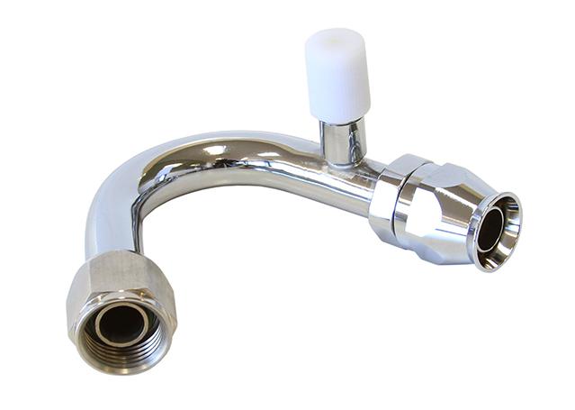 Aeroflow AFFCE-08135B -8 A/C W/Charge Port 135 Deg Stainless
