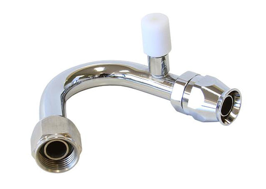 Aeroflow AFFCE-08135B -8 A/C W/Charge Port 135 Deg Stainless