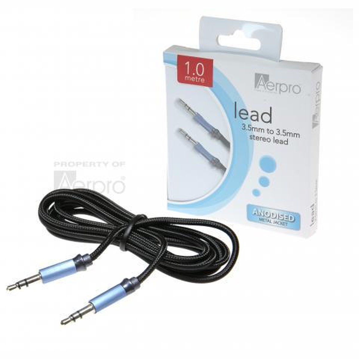 Aerpro 3.5mm to 3.5mm Stereo Lead Aluminium 1m Nylon ADM135A