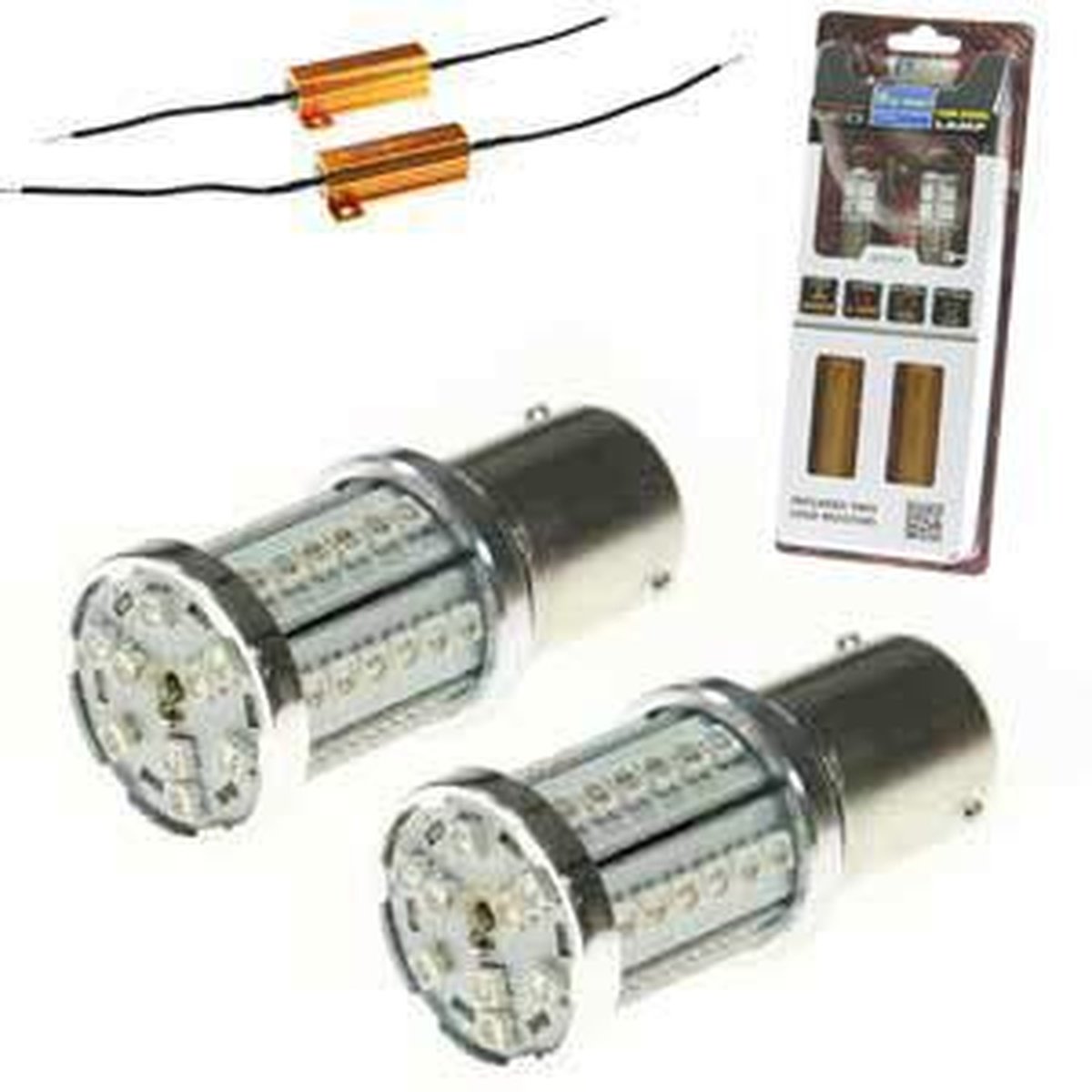Aerpro LED Bayonet Globe Amber 2 Pack BA15S4XA