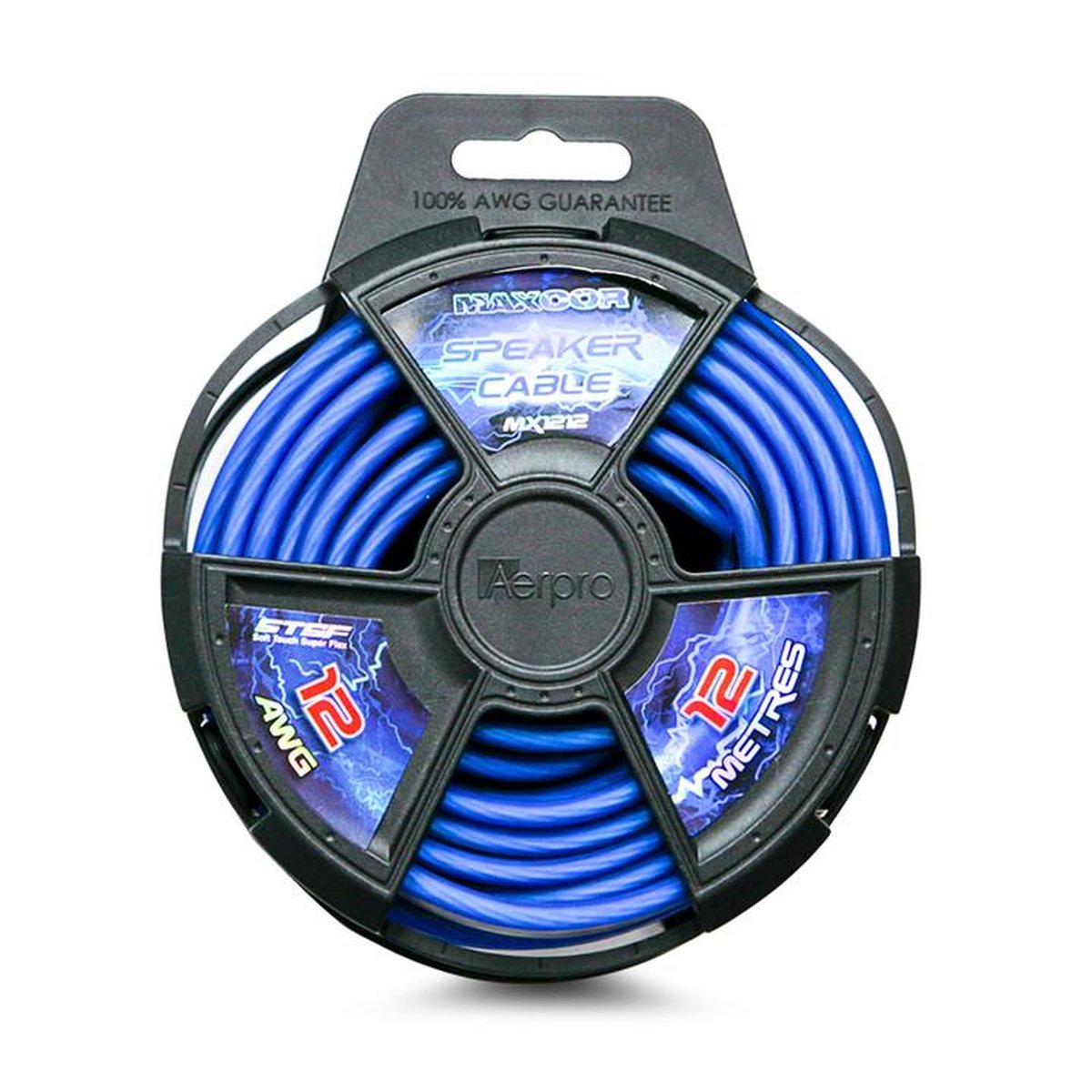 Aerpro Maxcor Speaker Cable 12AWG 12m Blue/Silver MX1212