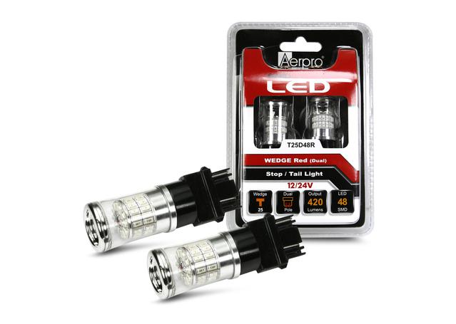 Aerpro LED T25D 48X SMD Wedge Red T25D48R