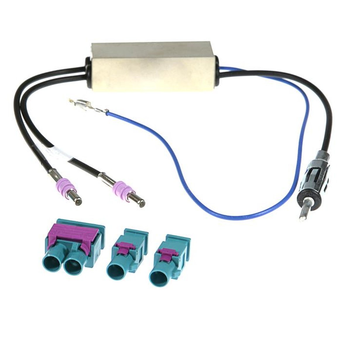 Aerpro Antenna Adaptor fits Audi 02 On Din Diversity 2 Fakra Plugs