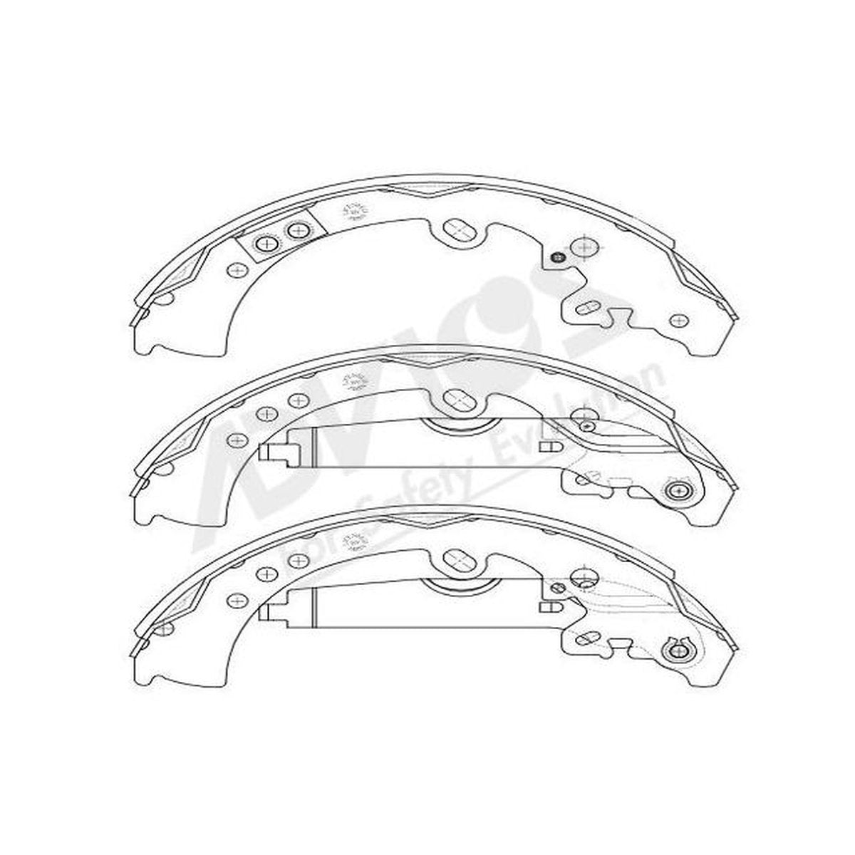 AISIN Brake Shoes Rear A8N007Y