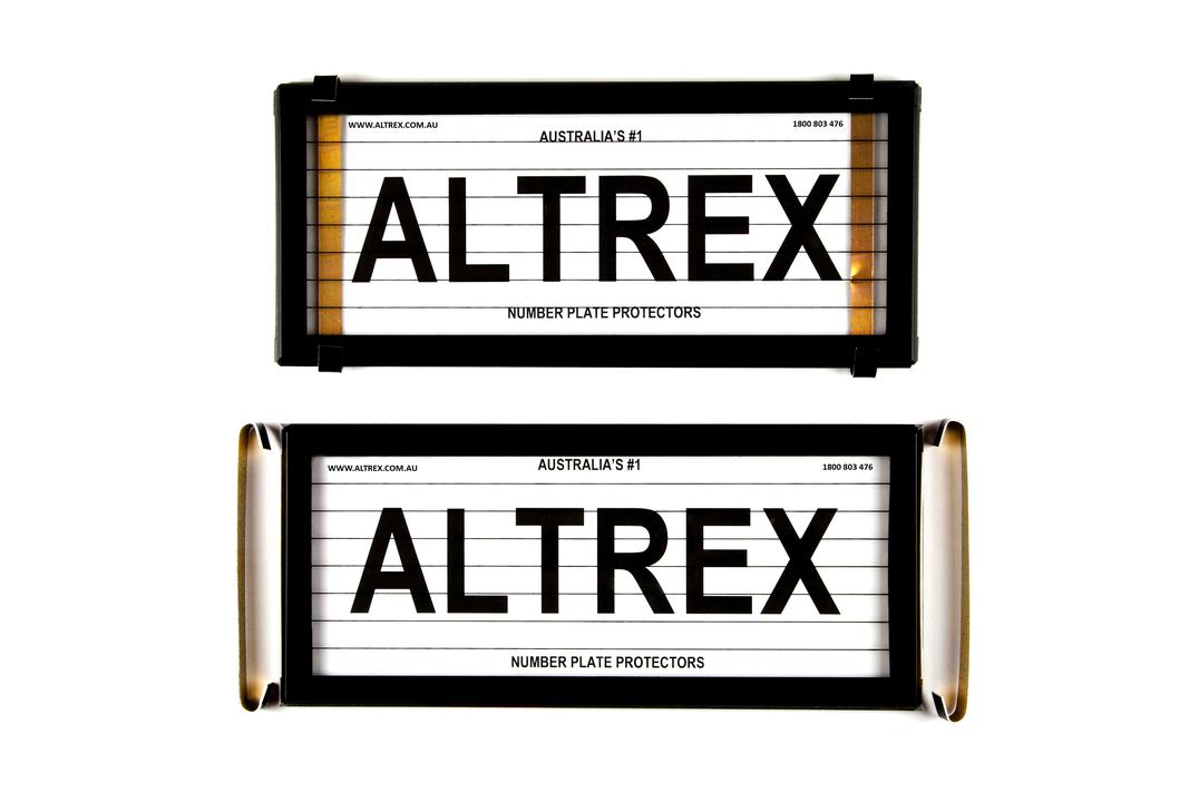 Altrex Number Plate Cover 4 Figure Black With Lines Slimline