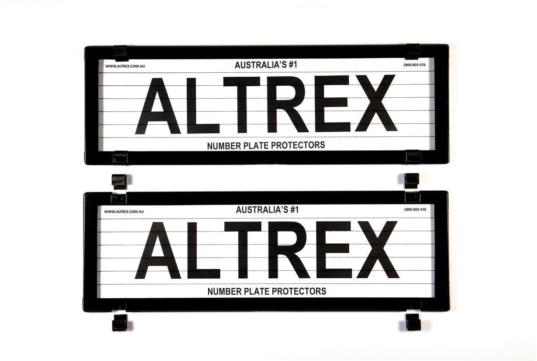 Altrex Number Plate Cover 5 Figure Black With Lines Dual Slimline