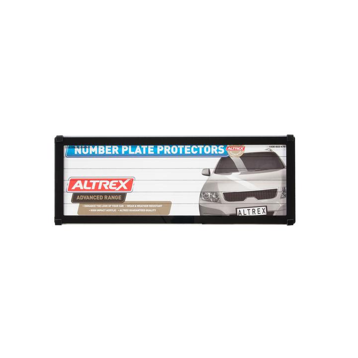 Altrex Number Plate Cover 6 Figure Lines Size Black With Lines Metal Clips