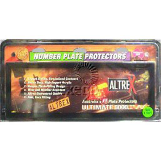 Altrex Number Plate Cover 6 Figure Lines Size Black With Lines Metal Clips