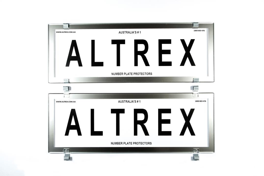Altrex Number Plate Cover 6 Figure Chrome Style Without Lines