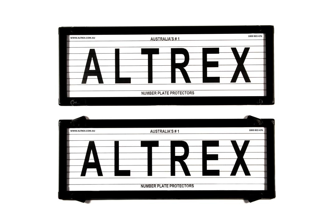 Altrex Number Plate Cover 6 Figure Black With Lines