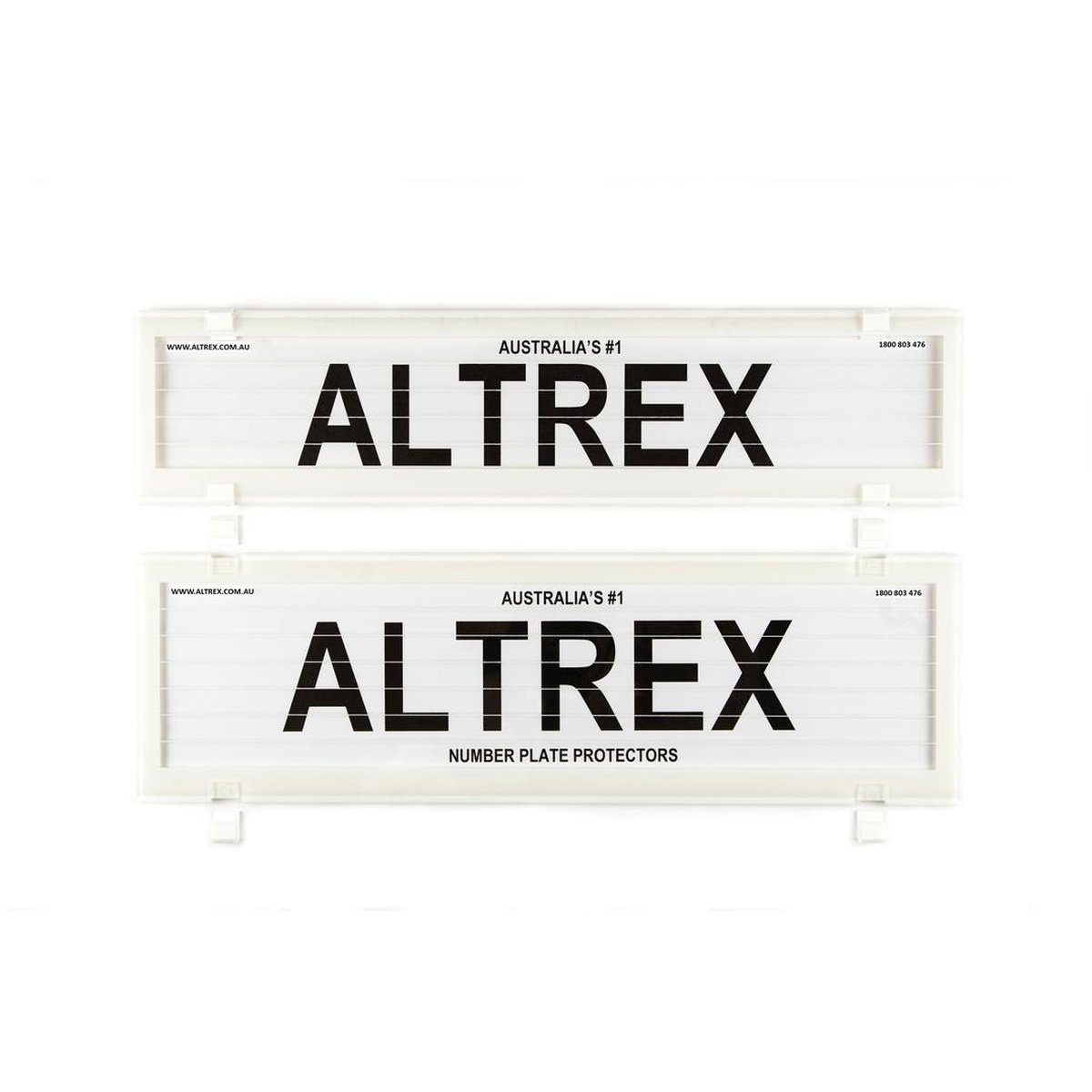 Altrex Number Plate Cover 6 Figure White With Lines Premium Combination NSW SA