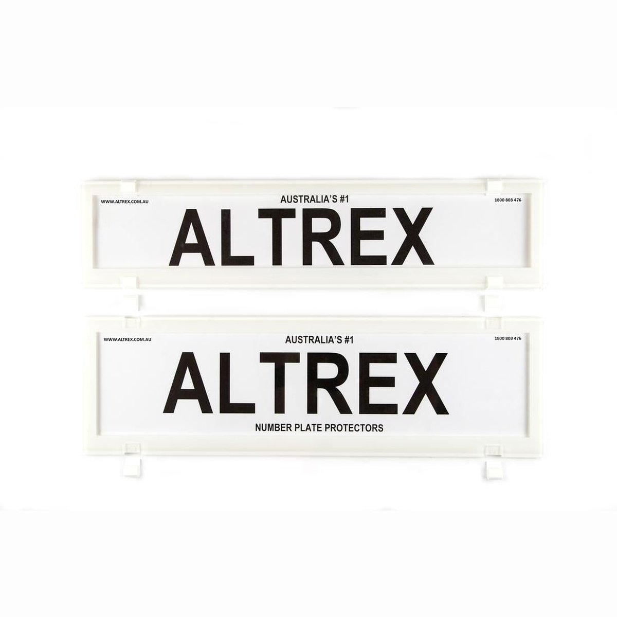 Altrex Number Plate Cover 6 Figure White Without Lines Premium Combination NSW SA