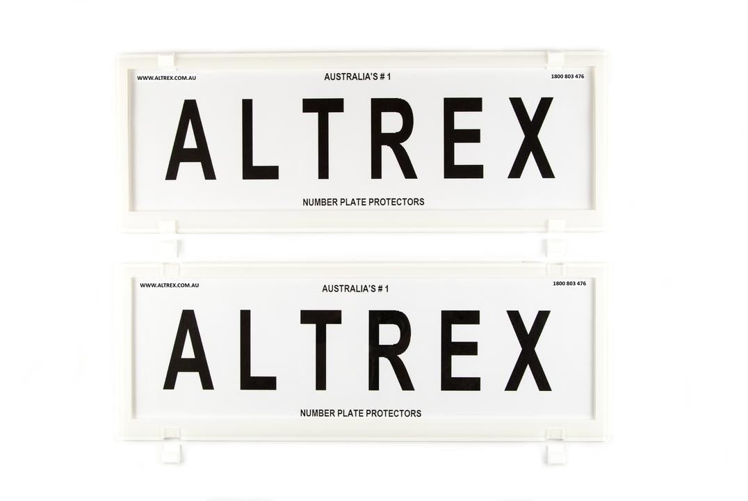 Altrex Number Plate Cover 6 Figure White Frame Without Lines