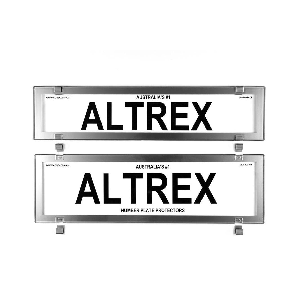Altrex Number Plate Cover 6 Figure Chrome Style Without Lines Premium Combination NSW SA