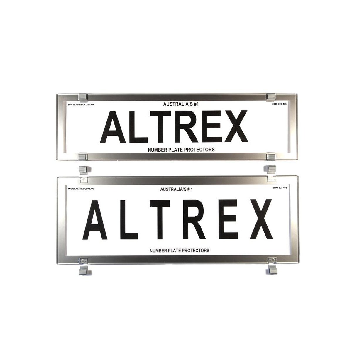 Altrex Number Plate Cover 6 Figure Silver Without Lines Slimline Combination
