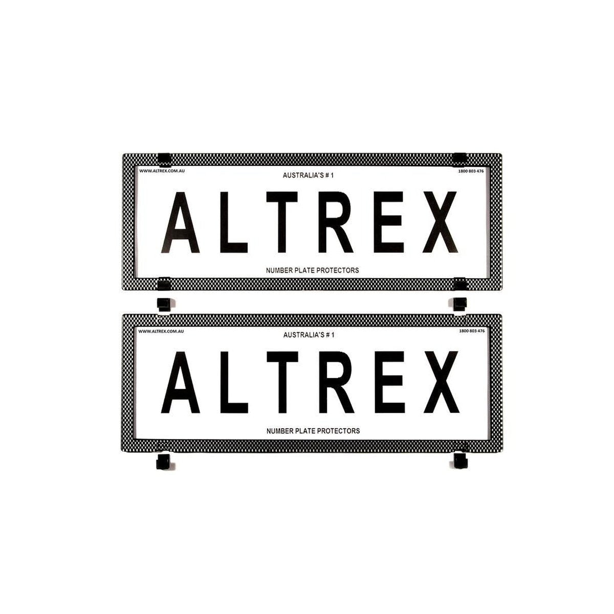 Altrex Number Plate Cover 6 Figure Silver Carbon Fibre Without Lines