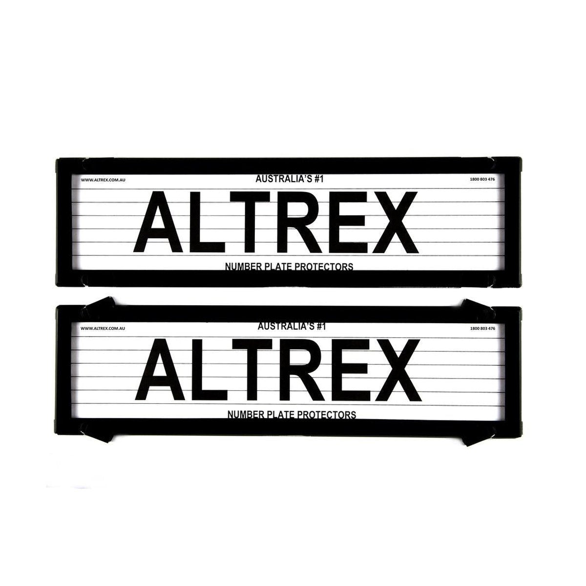 Altrex Number Plate Cover 6 Figure Black With Lines Dual Slimline