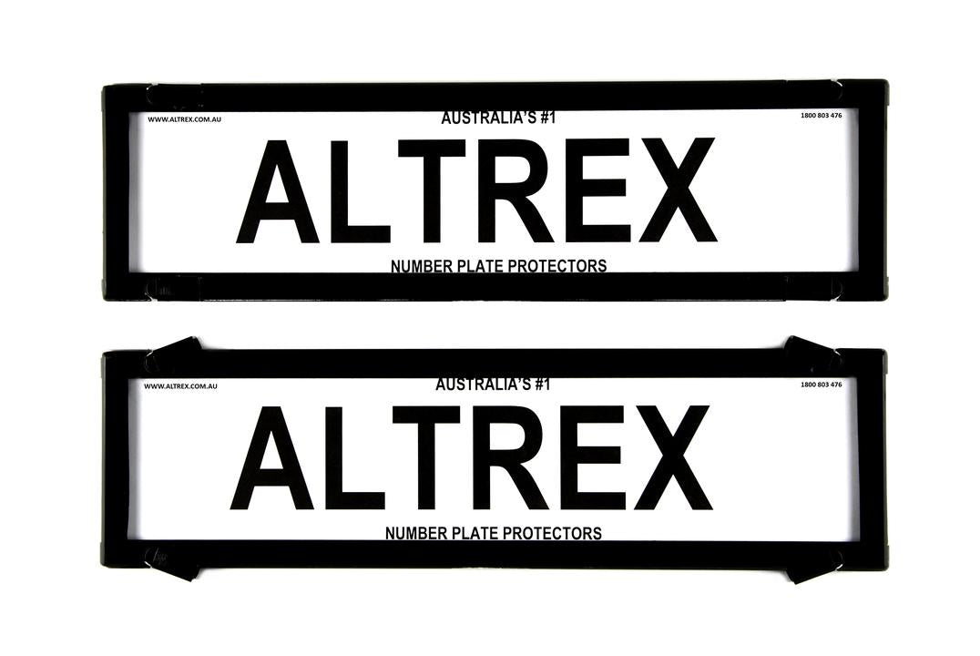 Altrex Number Plate Cover 6 Figure Black Without Lines Dual Slimline