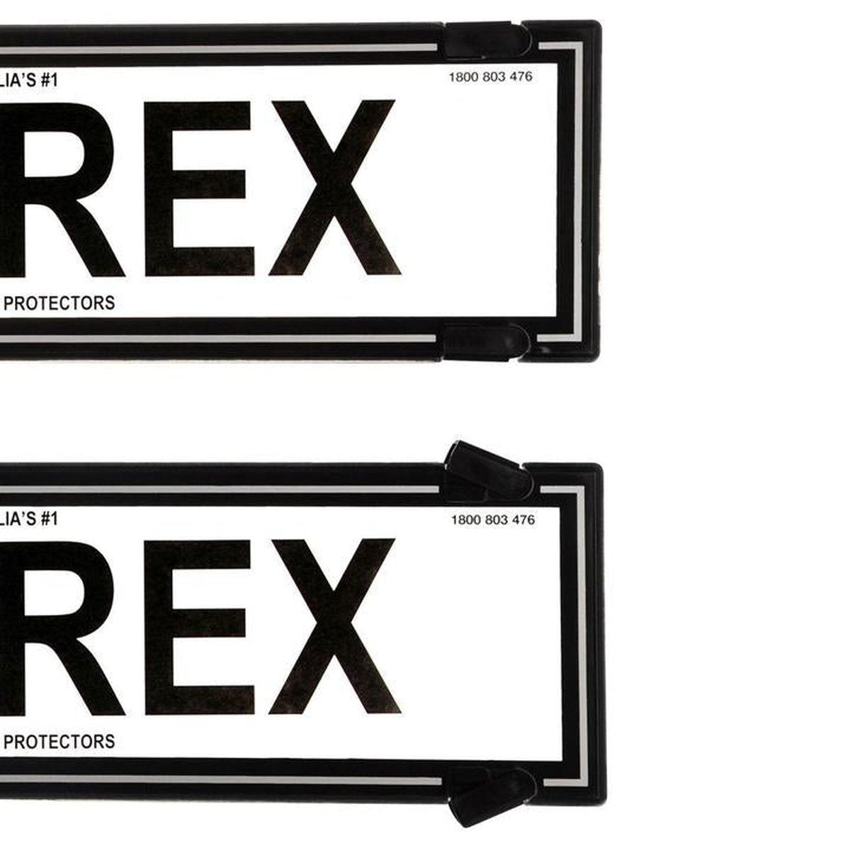 Altrex Number Plate Covers Black Without Lines & Silver Line in Border Slimline