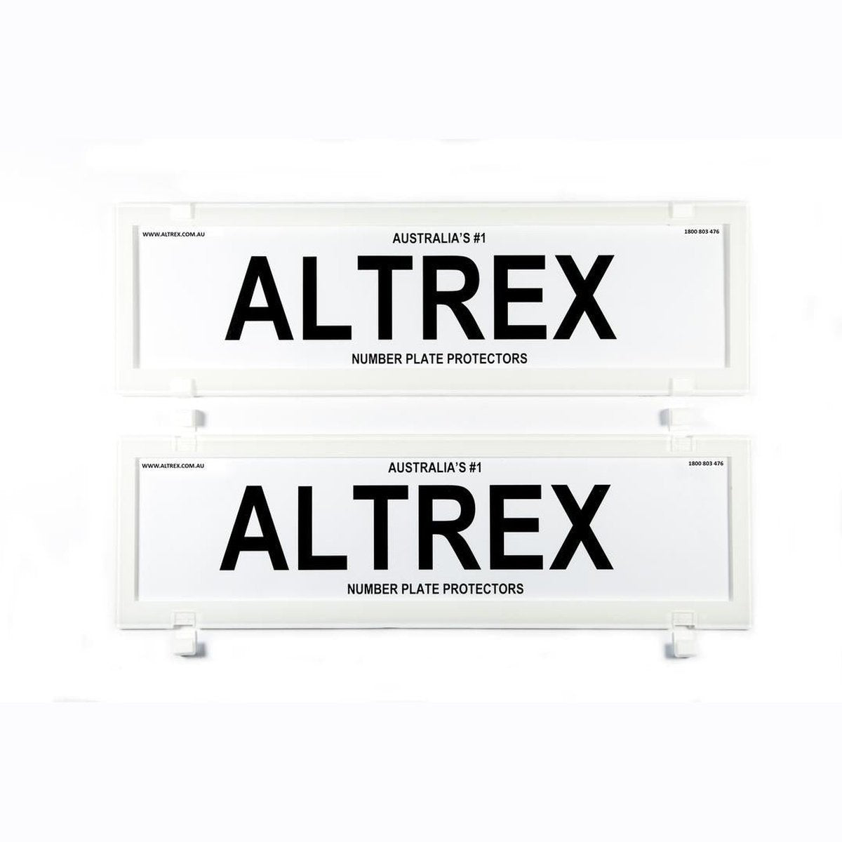 Altrex Number Plate Cover 6 Figure White Without Lines Dual Slimline