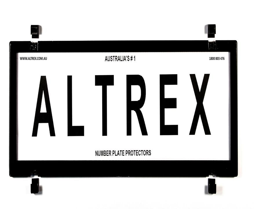 Altrex Motorbike Number Plate Cover Black Without Lines