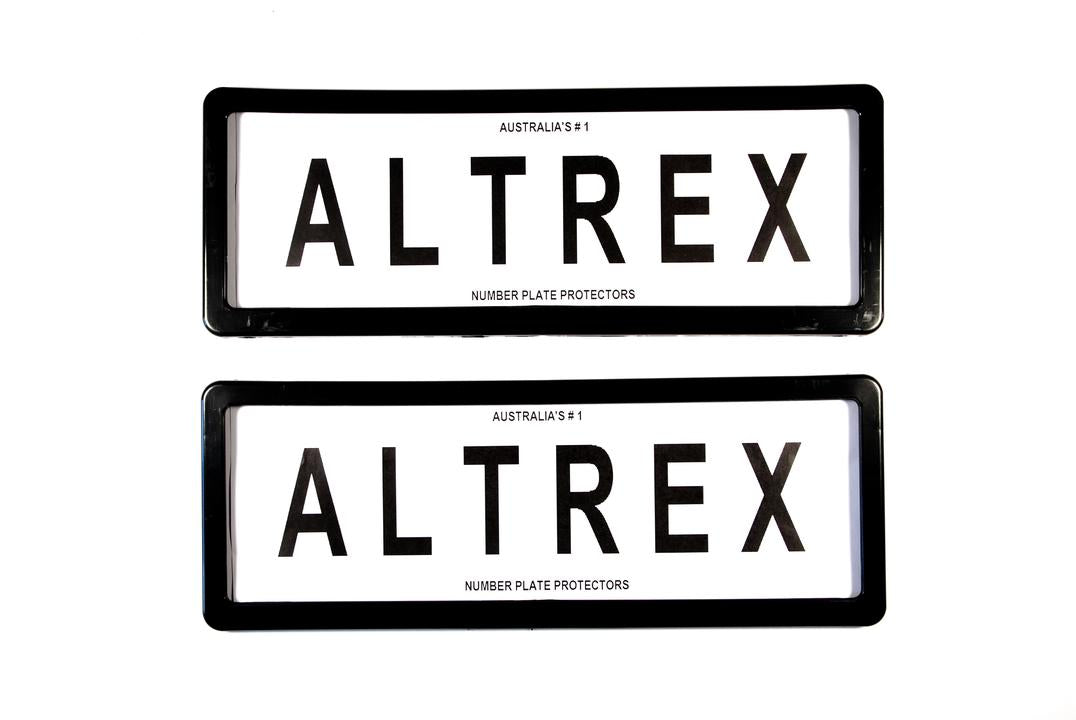 Altrex Number Plate Frame 6 Figure Black Plastic