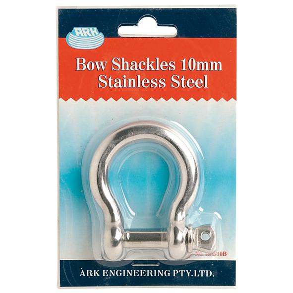 Ark Bow Shackle 10mm Stainless BSS10B