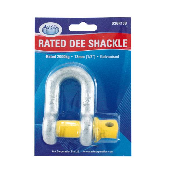 Ark D Shackle 8mm 0.75T Rated Galvanised DSGR08B