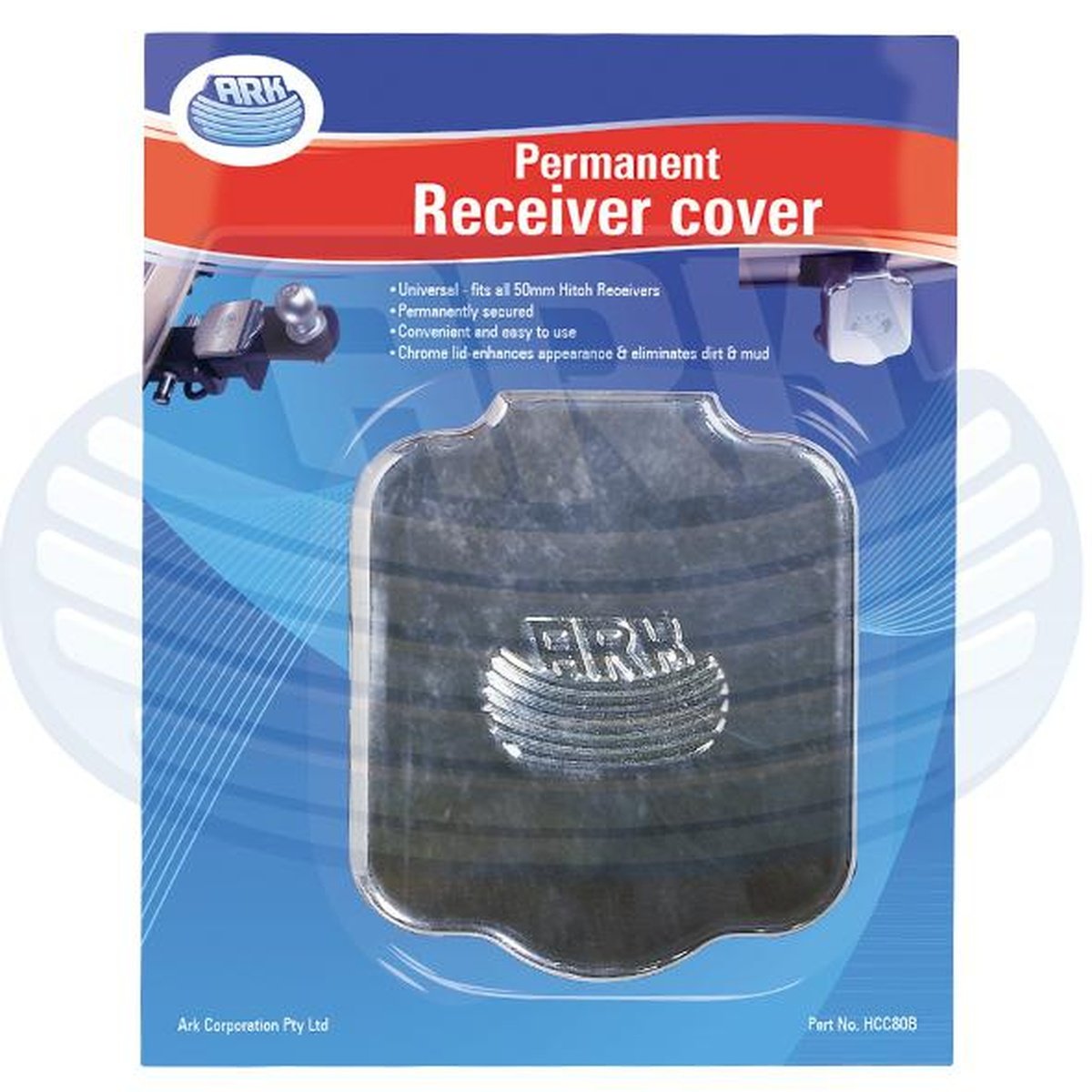 Ark Hitch Receiver Cover Chrome HCC80B