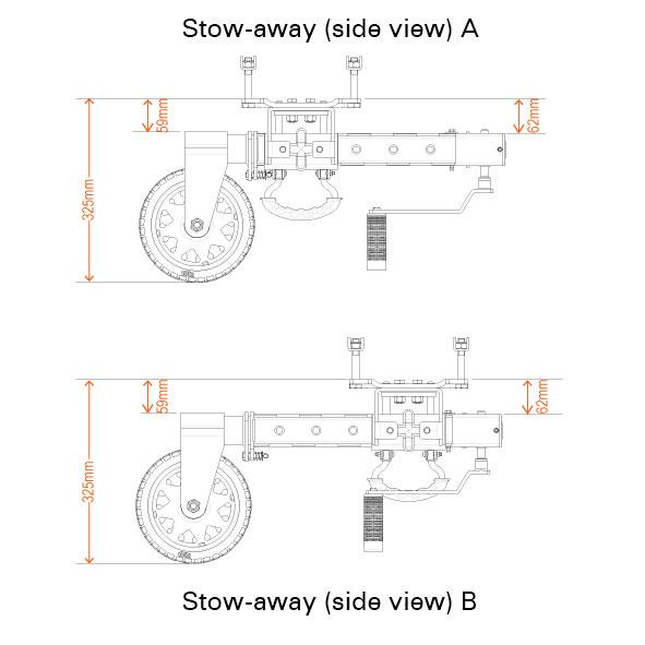Ark XO Series Jockey Wheel ORJW750