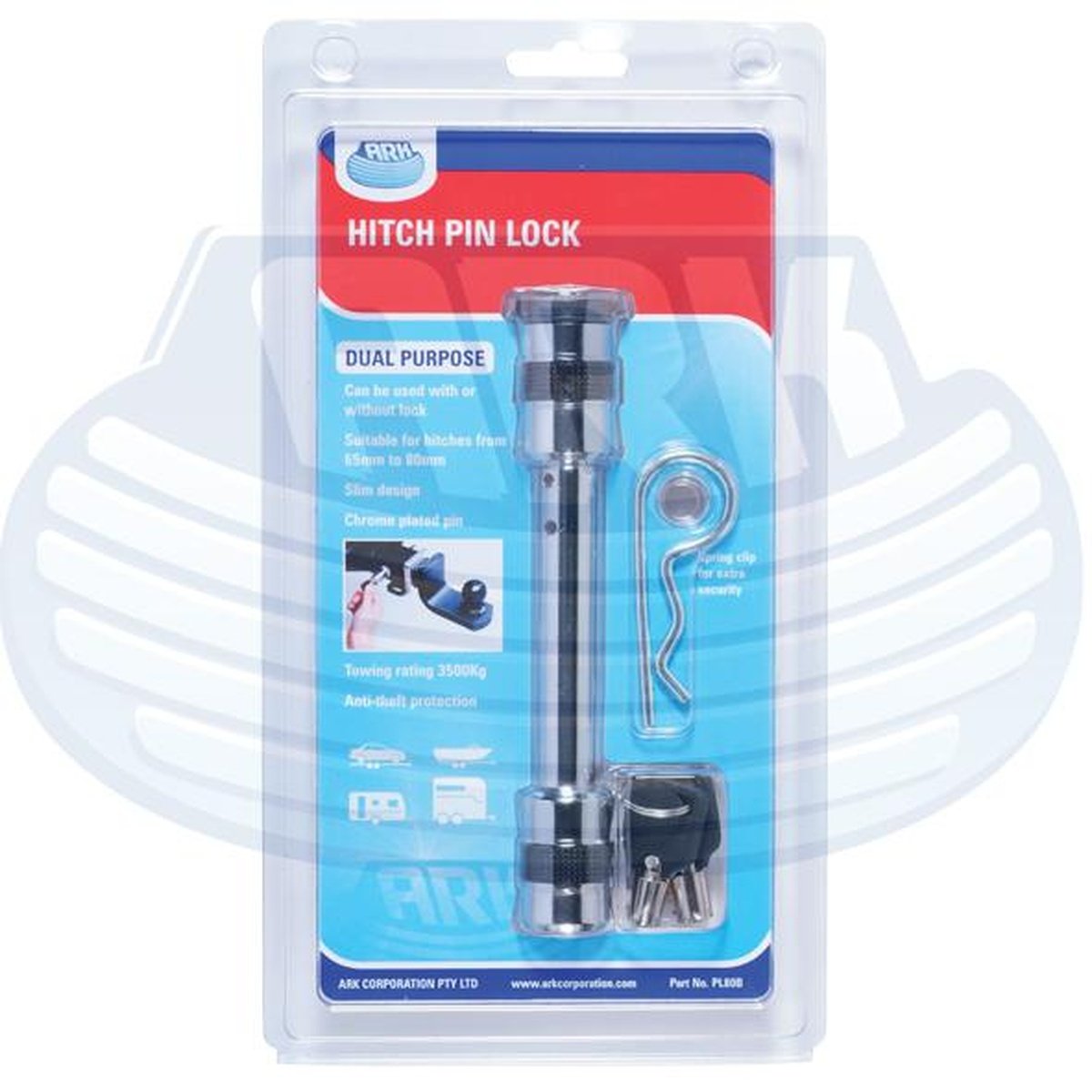 Ark Hitch Pin Slimline Lockable PL80B