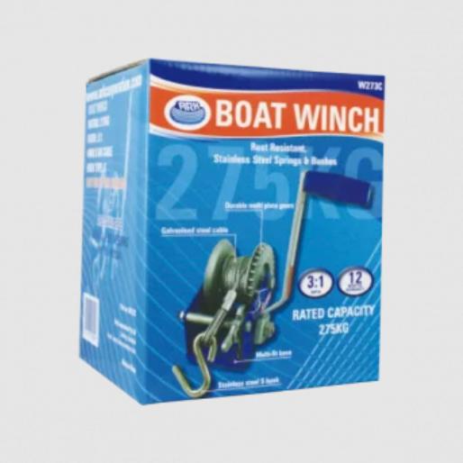 Ark Boat Win 275kg 3:1 4mmx6M Galvanized Steel Cable W273C