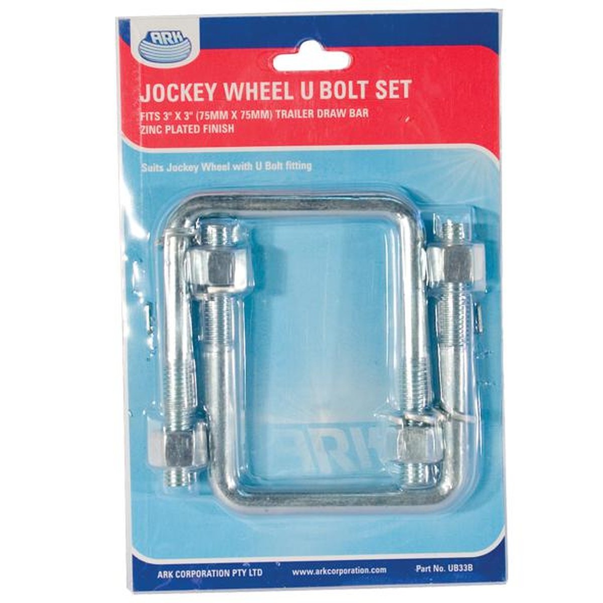 Ark Jockey Wheel U-Bolt 100x50mm Set Of 2 UB4B
